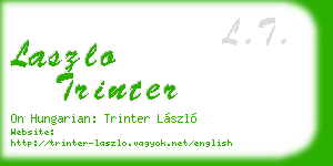 laszlo trinter business card